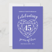 Invitations pour les 45 ans de mariage en saphir (Devant)
