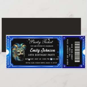 invitations pour les billets du parti bleu