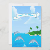 Invitations pour les enfants Dolphin Anniversaire (Devant)