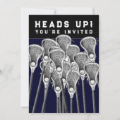 Invitations pour l'événement de l'équipe de crosse (Devant)