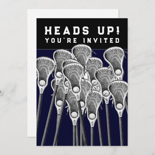 Invitations pour l'événement de l'équipe de crosse (Devant / Derrière)