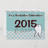 Invitations pour l'obtention d'un diplôme dentaire (Devant / Derrière)