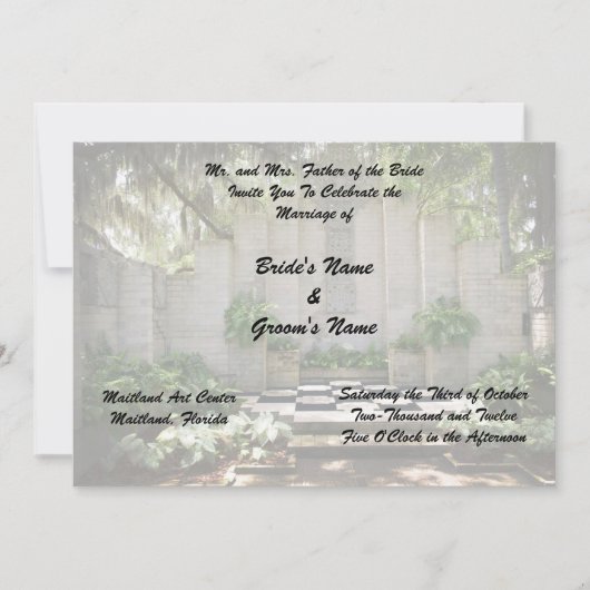 Invitations pour mariages (Devant)