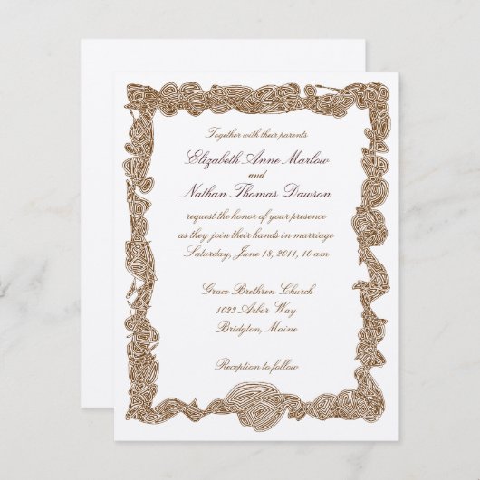 Invitations pour mariages (Devant / Derrière)