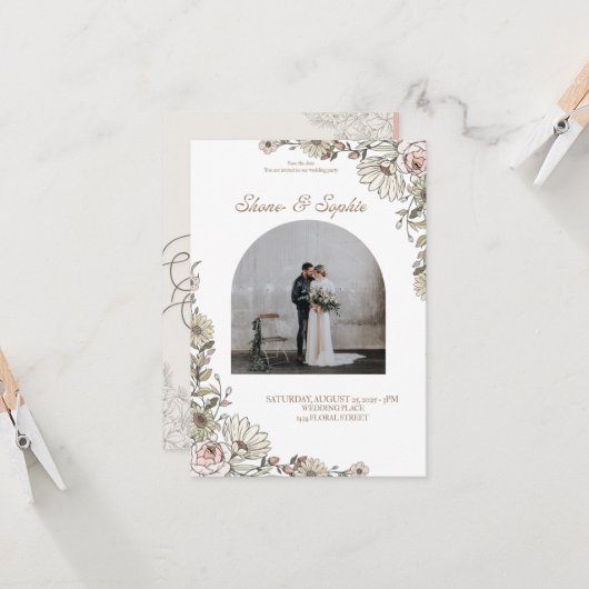 Invitations pour mariages (Devant/Arrière en situation)