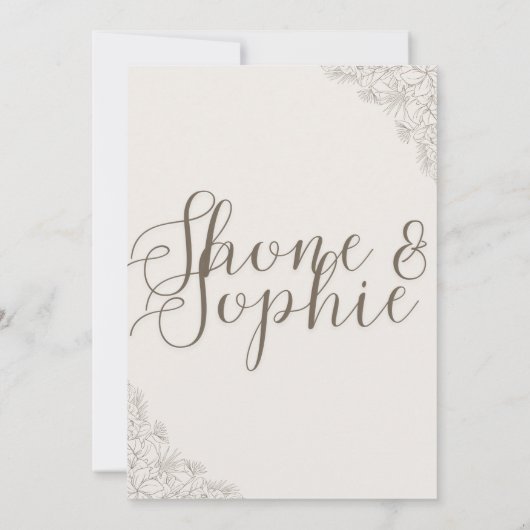 Invitations pour mariages (Dos)