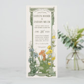 Invitations pour mariages | Art Nouveau Floral (Debout devant)