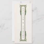 Invitations pour mariages | Art Nouveau Floral (Dos)