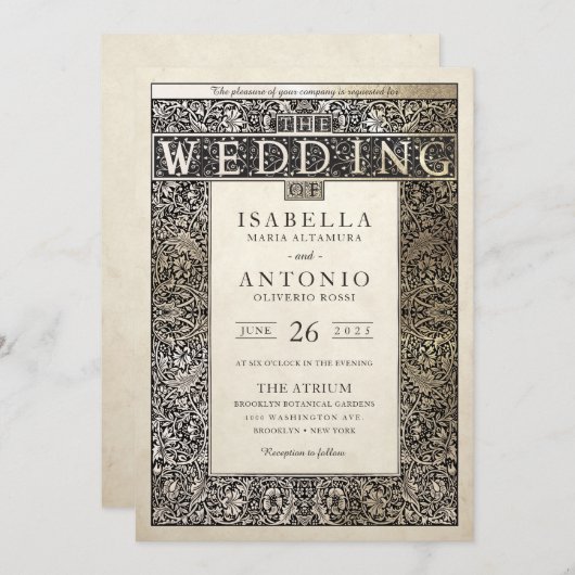 Invitations pour mariages| Collection d'Ivy Champa (Devant / Derrière)