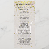Invitations pour mariages | Gold Confetti Programm (Devant)