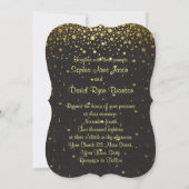Invitations pour mariages | Gold Glam Confetti RSV (Dos)