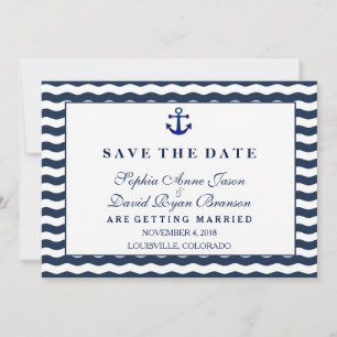 Invitations pour mariages Marine marine nautique