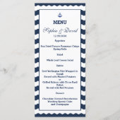 Invitations pour mariages | Menu Vagues marine (Devant)
