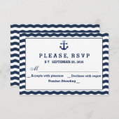 Invitations pour mariages | Vagues de marine nauti (Devant / Derrière)
