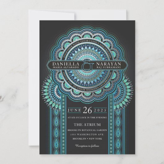 Invitations pour mariages | Viridian Bliss (Devant)