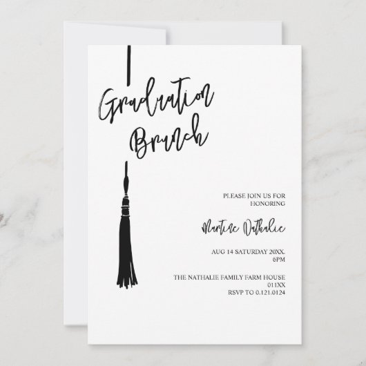 invitations pour un simple brunch de fête de fin d (Devant)