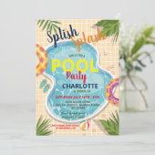 Invitations pour une fête au bord de la piscine po (Debout devant)