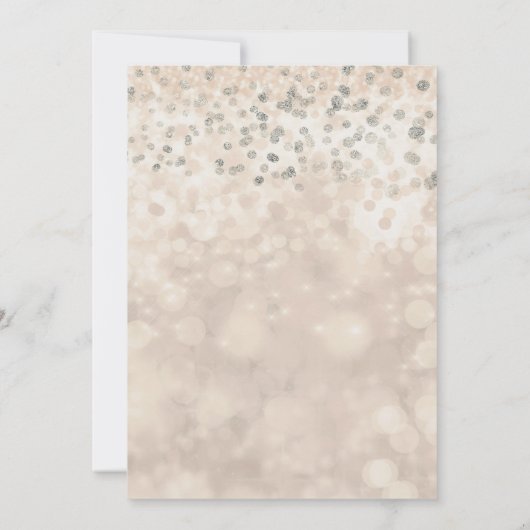 Invitations pour une fête avec confettis Glam Spar (Dos)