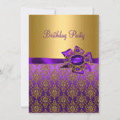 Invitations pour une fête d'anniversaire Purple Da (Devant)