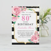 Invitations pour une fête de 80e anniversaire (Debout devant)