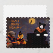 Invitations pour une fête d'Halloween (Devant / Derrière)