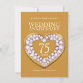 invitations pour une fête du 75e anniversaire de m (Devant)