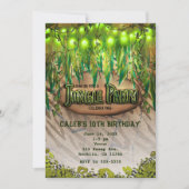 Invitations pour une FÊTE JUNGLE Feuilles & Imprim (Devant)