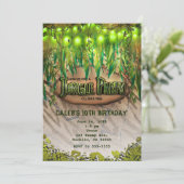 Invitations pour une FÊTE JUNGLE Feuilles & Imprim (Debout devant)