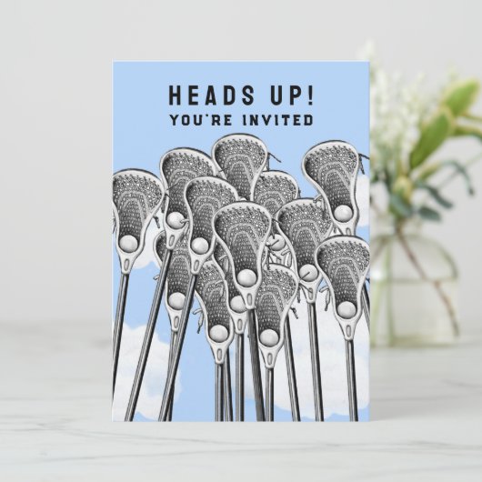 Invitations pour une soirée d'équipe de crosse (Debout devant)