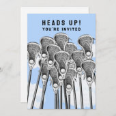 Invitations pour une soirée d'équipe de crosse (Devant / Derrière)