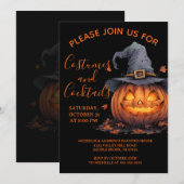 Invitations pour une soirée Halloween Costumes Eff (Devant / Derrière)