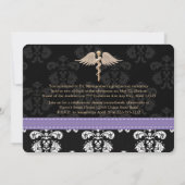 Invitations pourpres d'annonces d'obtention du (Dos)