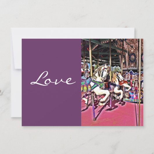 Invitations pourpres de mariage de carnaval de (Dos)