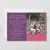 Invitations pourpres de mariage de carnaval de (Devant)