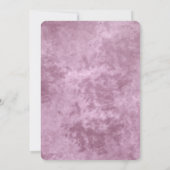 Invitations pourpres de mariage de doubles coeurs (Dos)