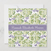 Invitations pourpres d'invitations de Fête de la (Dos)