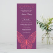 Invitations pourpres et roses de Quinceanera de (Debout devant)