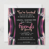 Invitations pourpres exotiques de partie de (Dos)