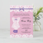Invitations pourpres nuptiales de corset de douche (Debout devant)
