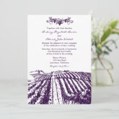 Invitations pourpres toscanes de mariage de (Debout devant)