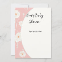 Invitations Pousse De Dandelion Rose Plat