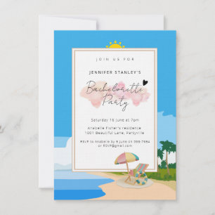 invitations Premium, Beach Bachelorette poules par