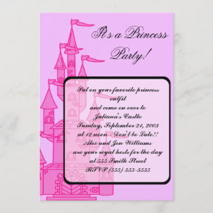 Invitations "Princess Party" roses
