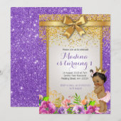 Invitations Princesse 1er anniversaire (Devant / Derrière)