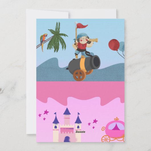 invitations princesses et pirates (Dos)