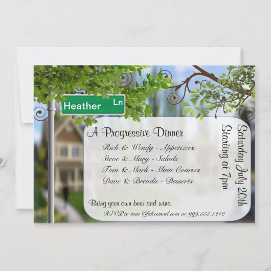 Invitations progressives faites sur commande de (Devant)