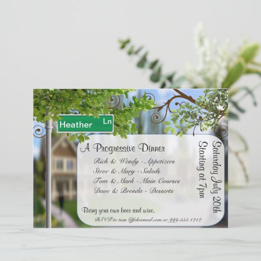 Invitations progressives faites sur commande de (Debout devant)