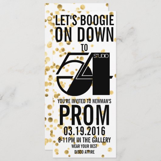 Invitations Prom 2016 (Devant / Derrière)