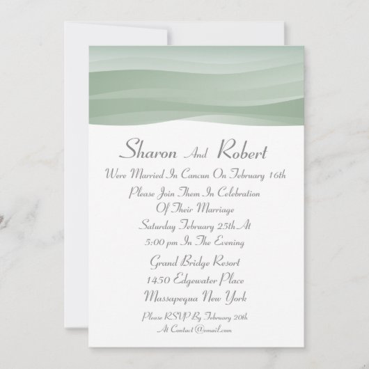 Invitations pures de mariage de courrier de Myst (Devant)