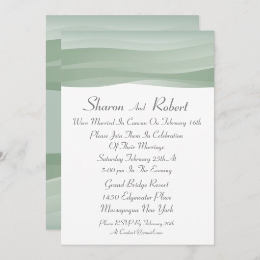 Invitations pures de mariage de courrier de Myst (Devant / Derrière)